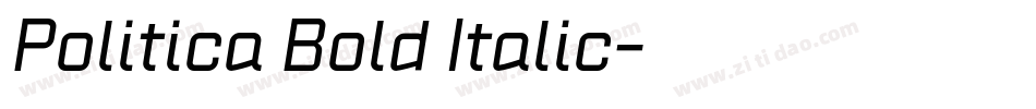 Politica Bold Italic字体转换
